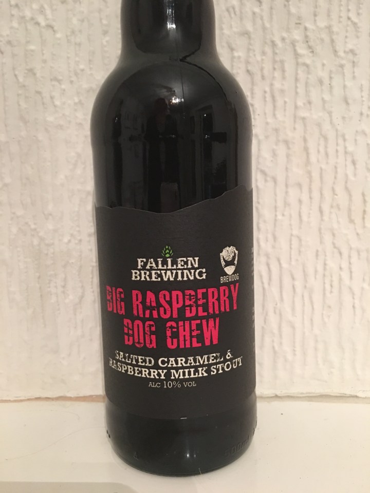Brewdog, big raspberry dog chew, fallen brewery, beer review